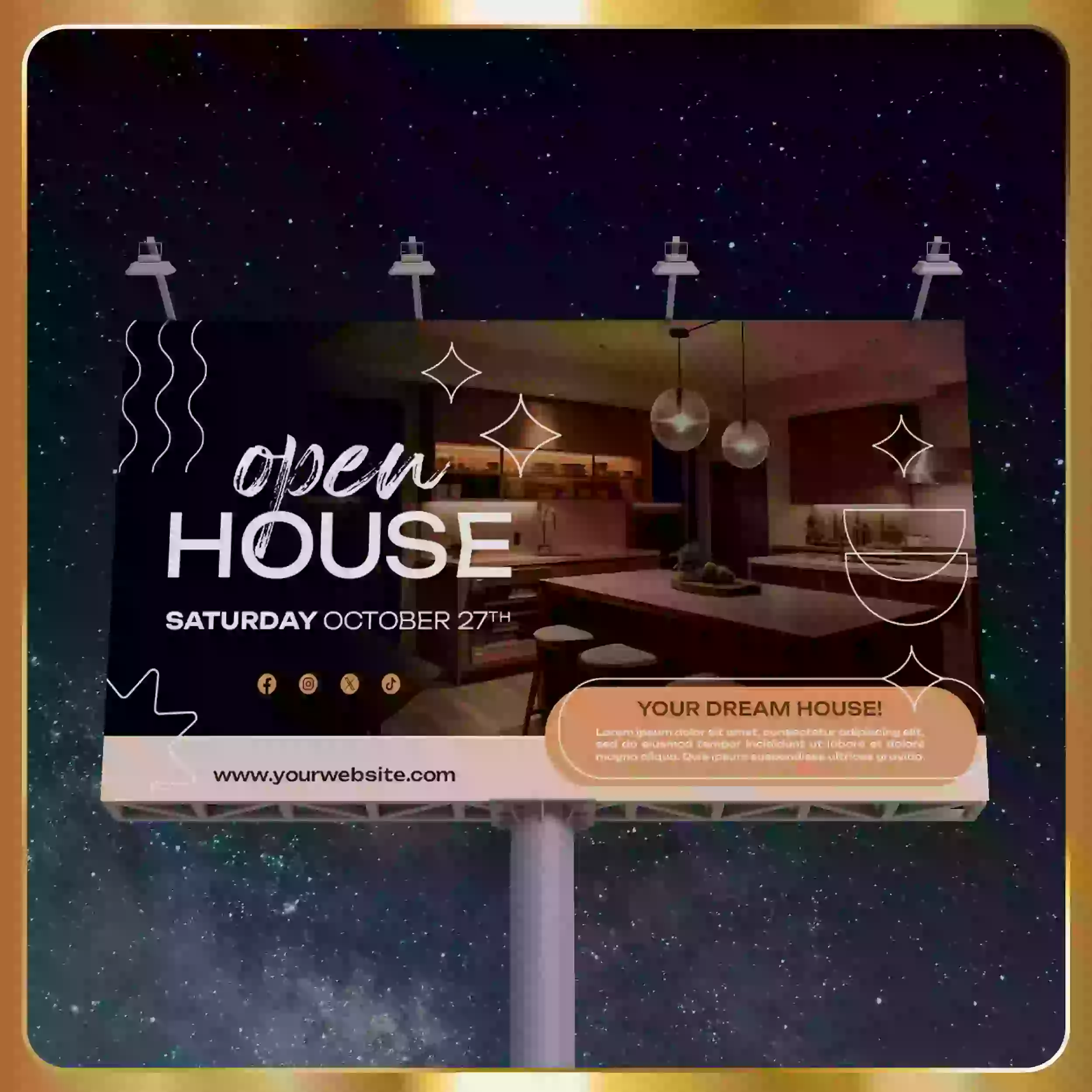 Real estate billboard template psd.